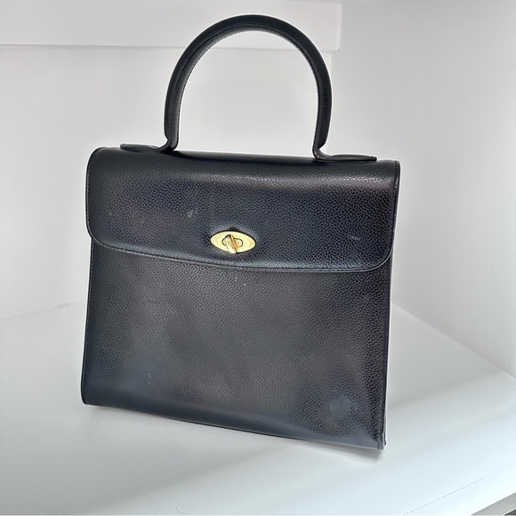 Vintage Coach Madison Top Handle Bag — Black Glove-Tanned Leather, ITALY 1990s - Picture 16 of 16